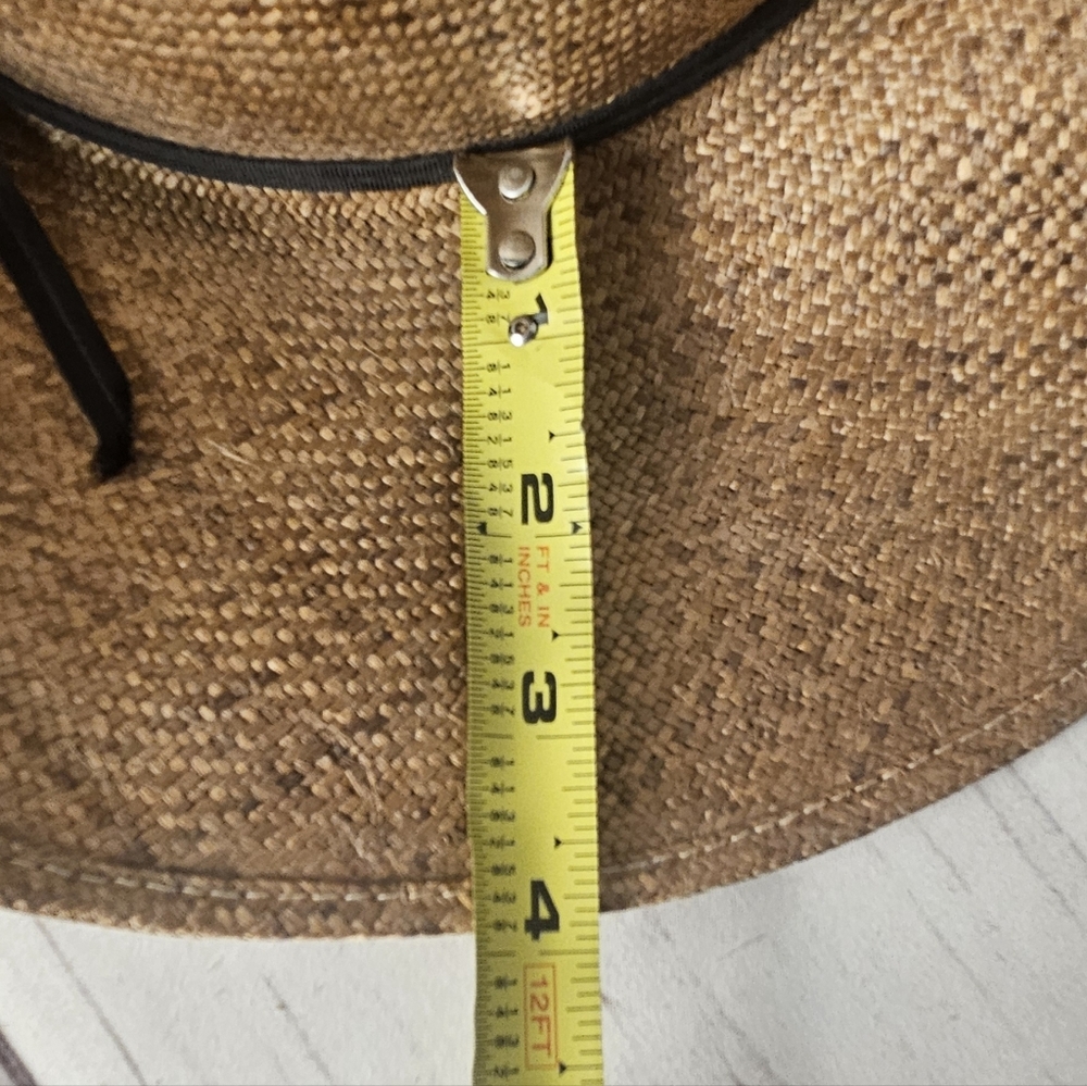 Vintage Bailey U-Rollit Cowboy Western Woven Raffia Straw Hat - Picture 10 of 12